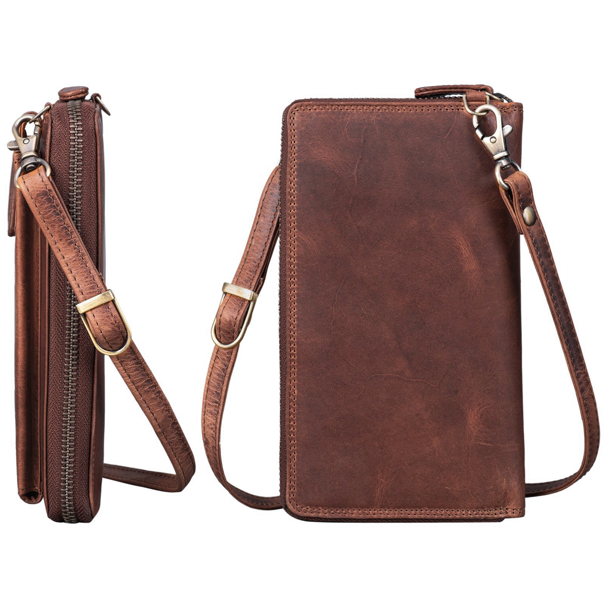 Kleine Leder Tasche braun