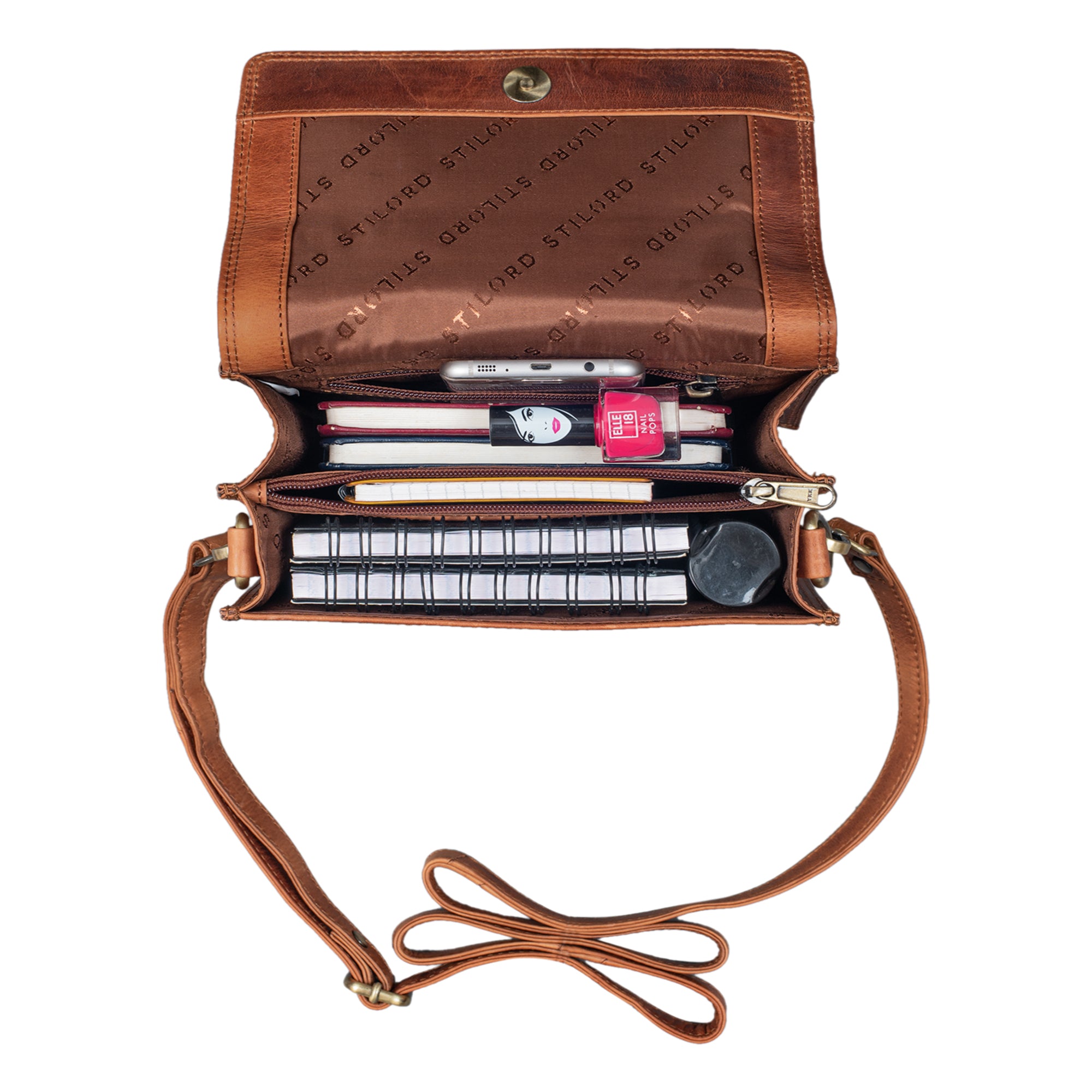 Schultertasche klein Leder vintage