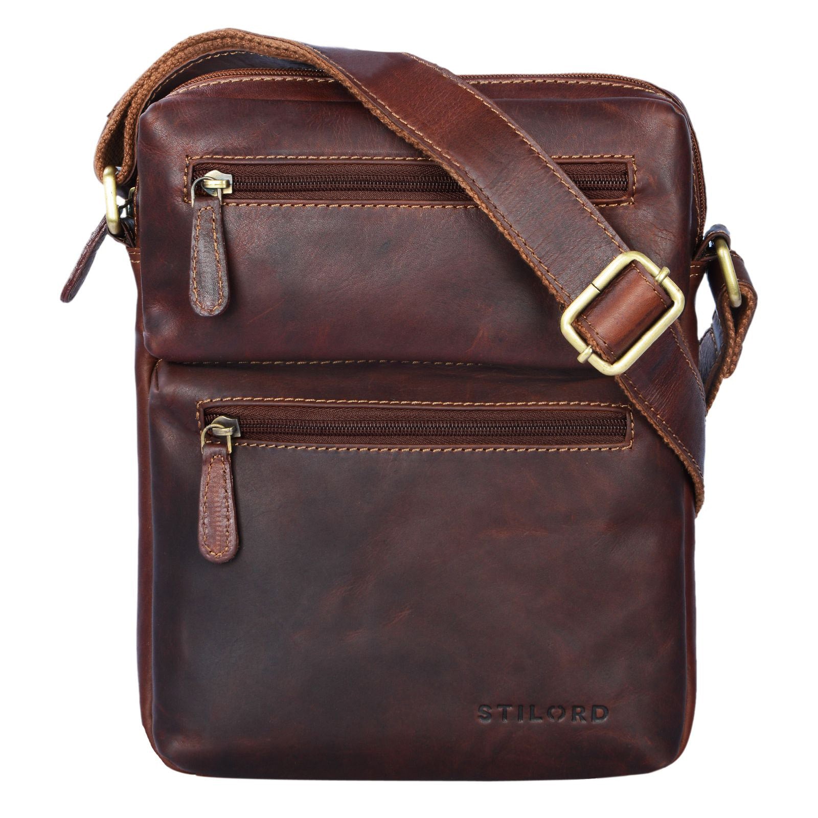 Leder Kuriertasche viele Fächer