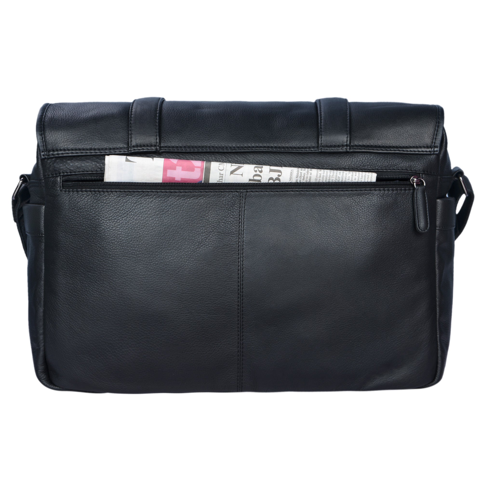 Leder Messenger Bag XL