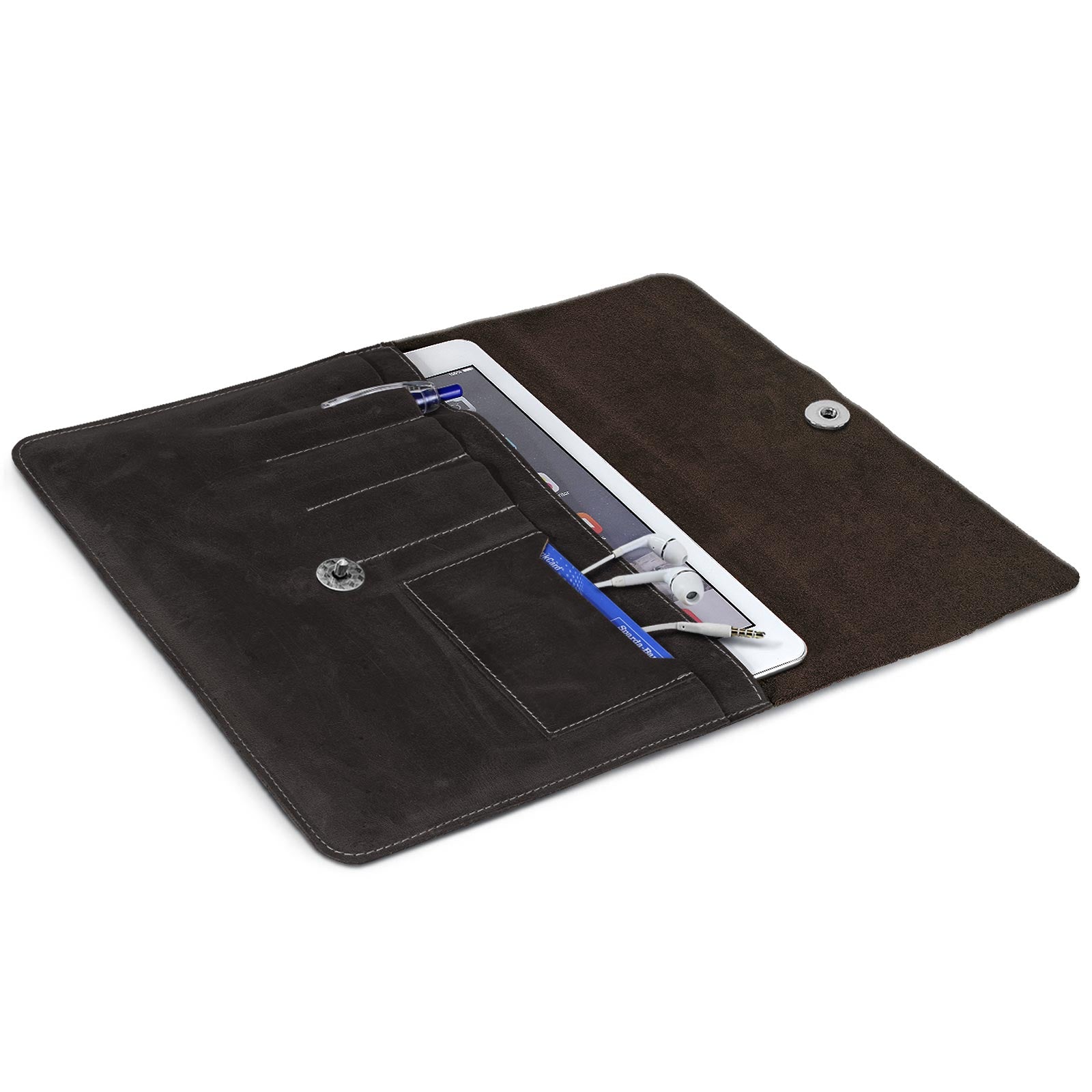 Tablettasche Leder braun