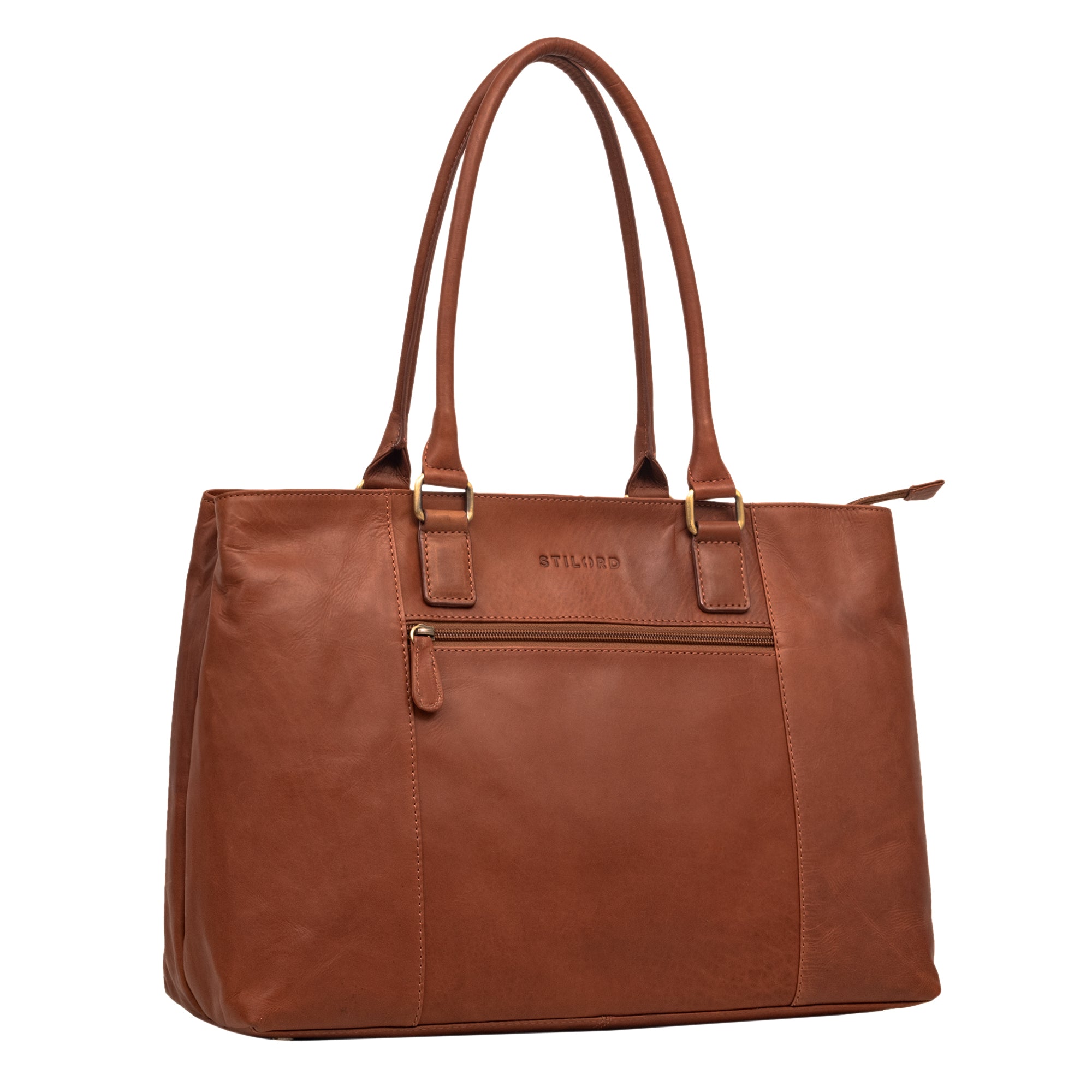 Laptop Ledertasche braun 15,6 Zoll Damen