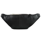 Echtleder Bauchtasche zum Umhängen schwarz