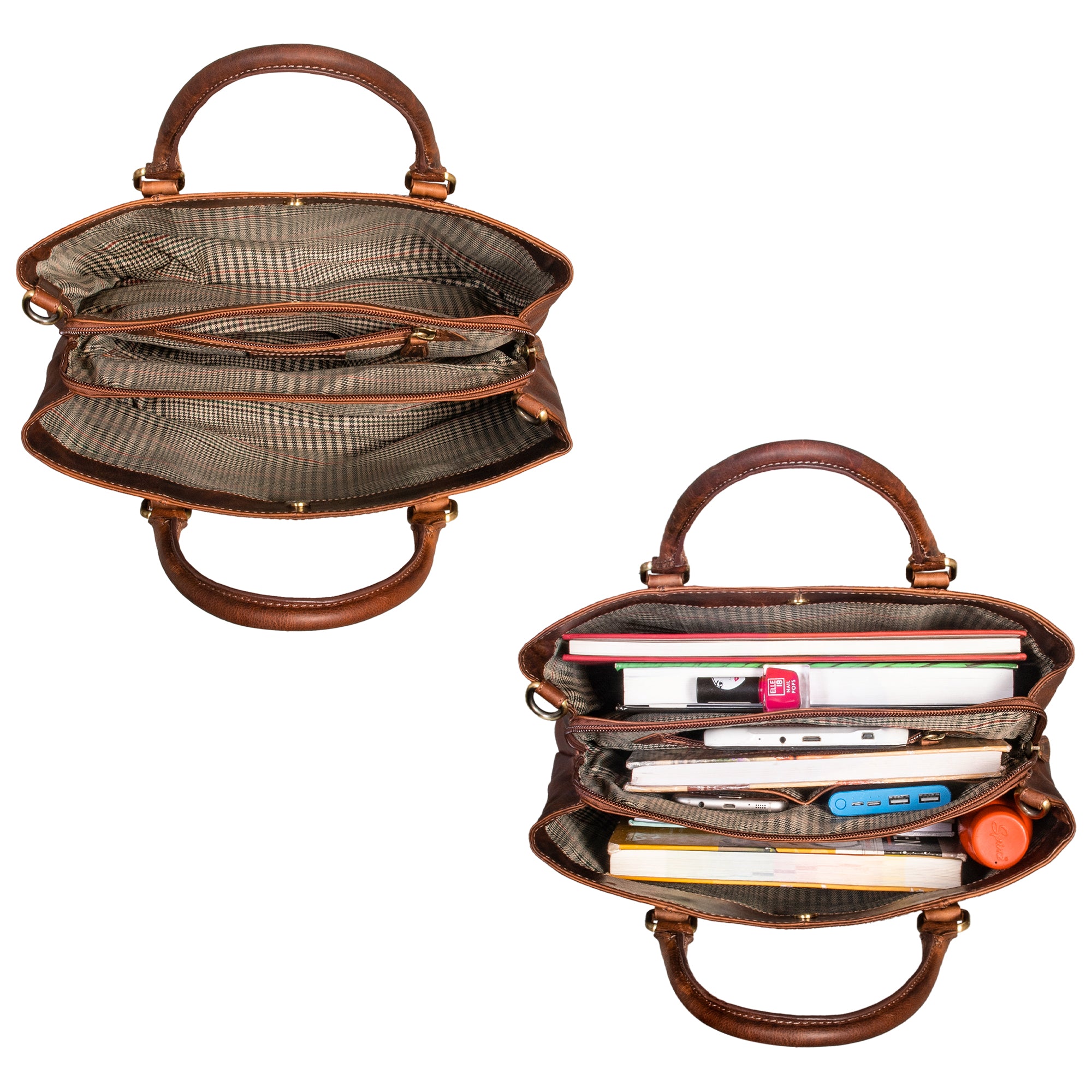 Ledertasche Damen braun klein