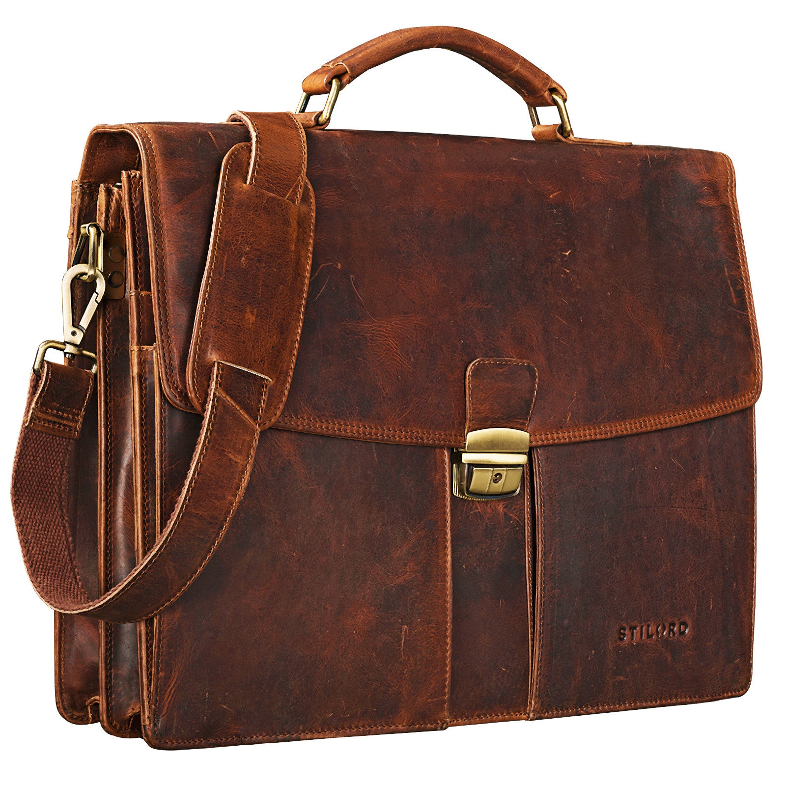 Aktentasche Leder elegant aufsteckbar 