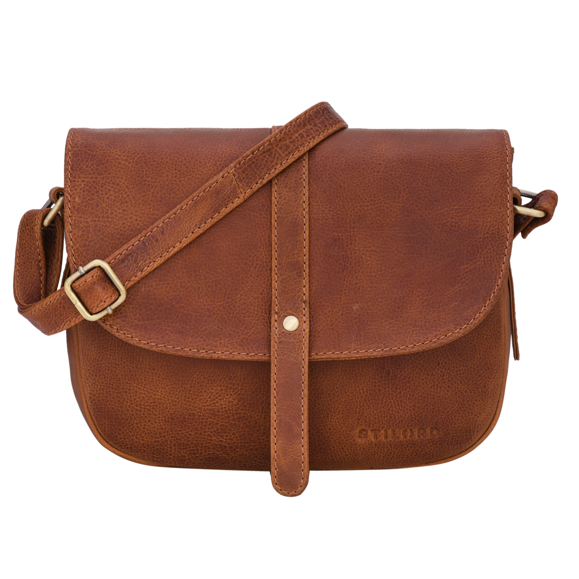 Schultertasche Damen Vintage Braun 