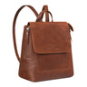 Lederrucksack Klein cognac für Damen