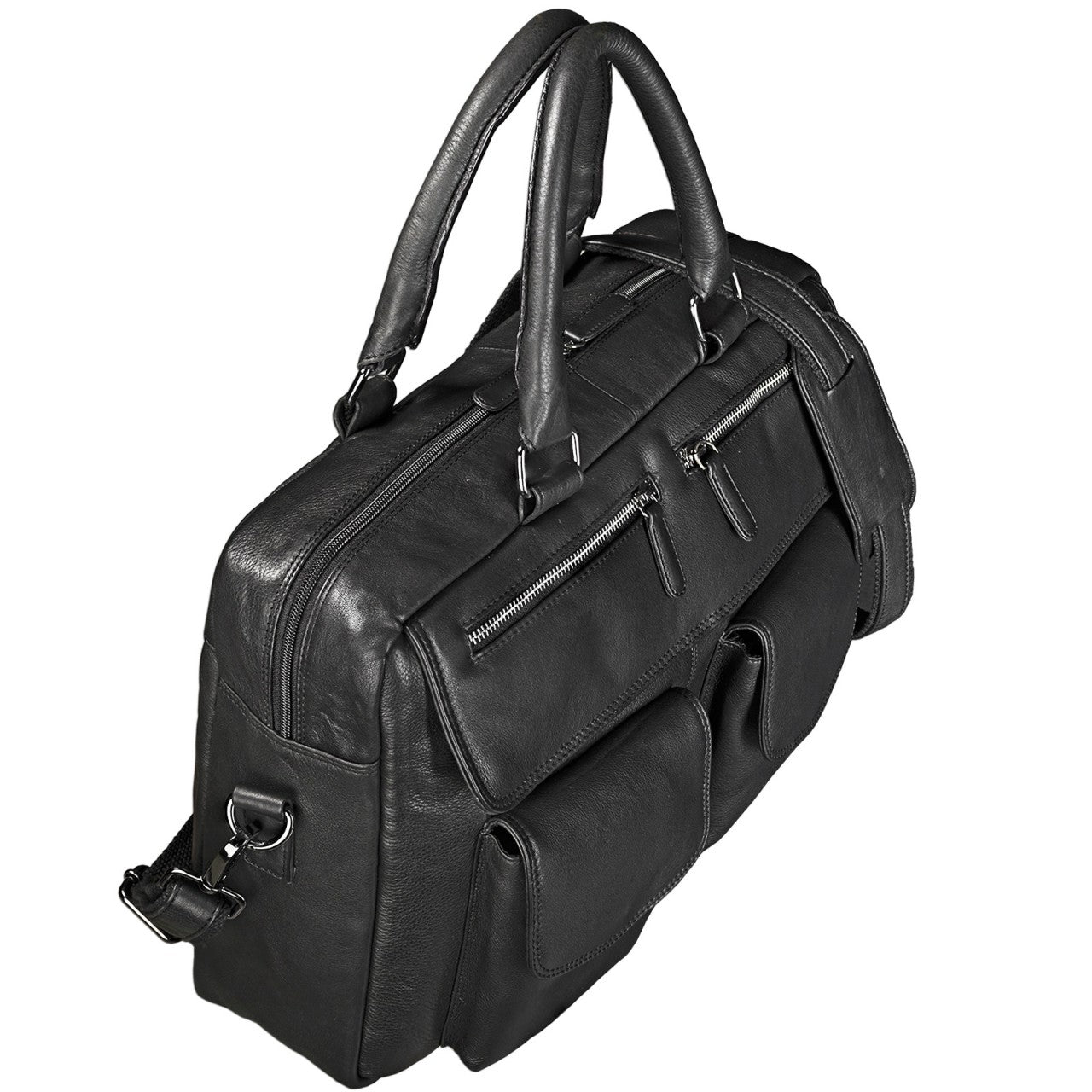 Schwarze Umhängetasche Leder