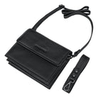 Leder Damen Handtasche schwarz