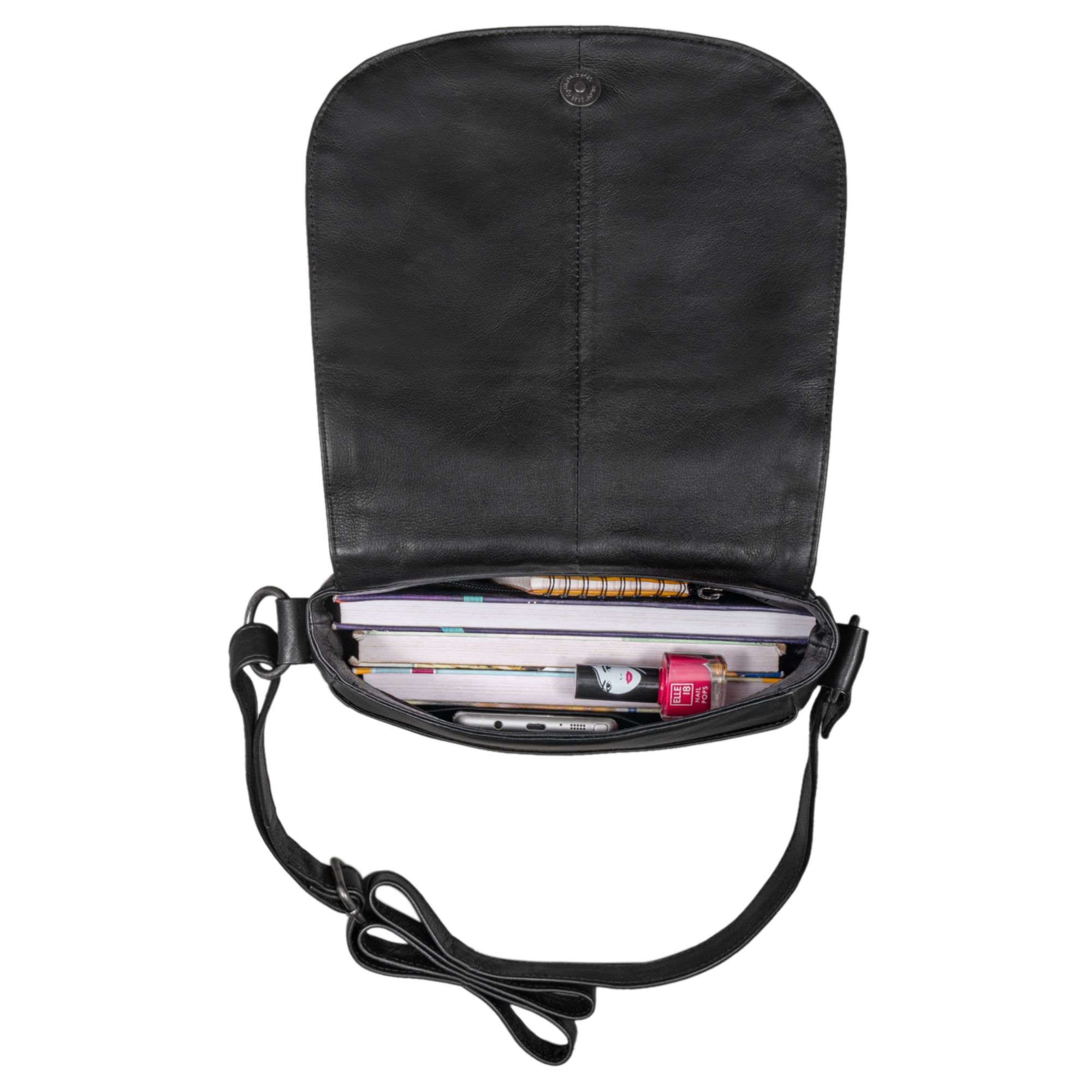 Ausgehtasche schwarz elegant büffelleder