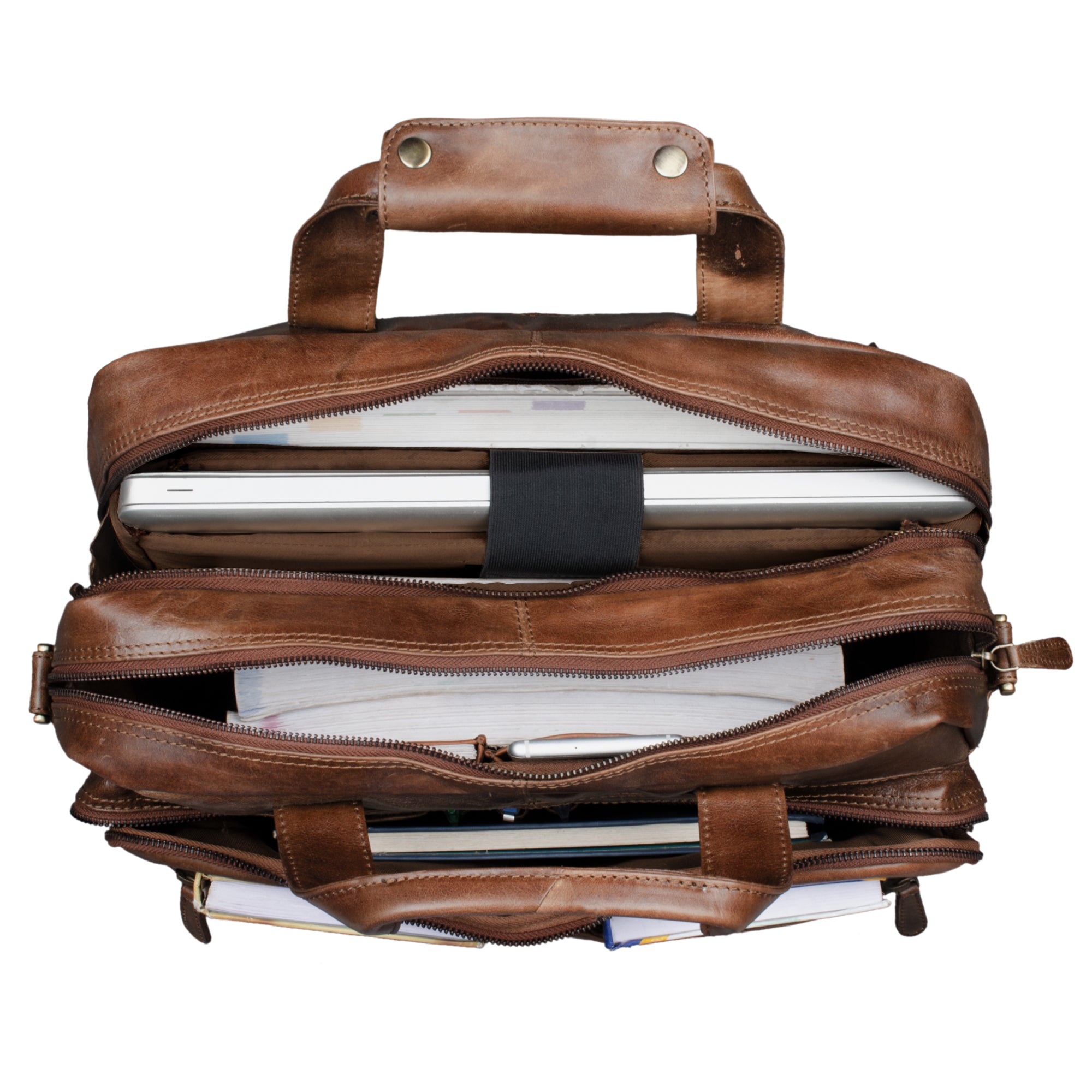 Businesstasche Leder 15.6 Zoll Laptopfach