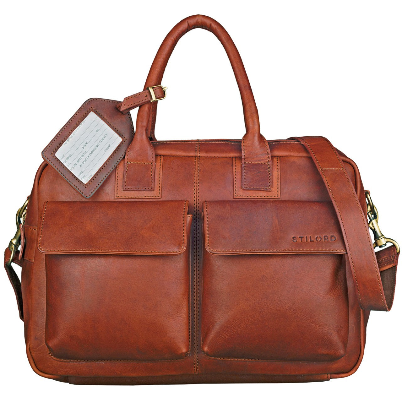 Vintage Umhängetasche Leder braun