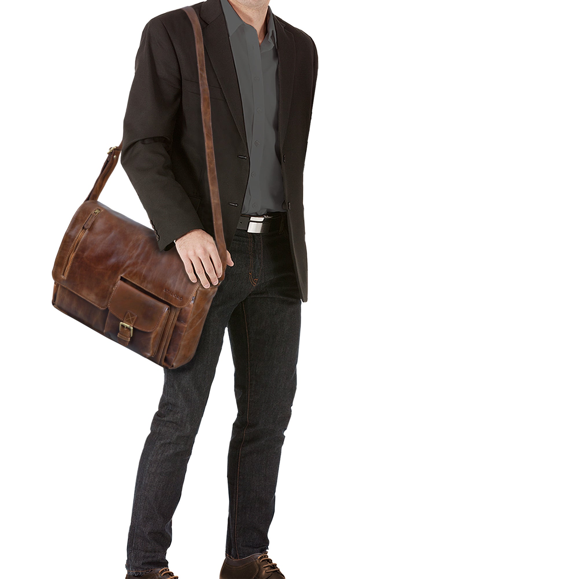 Herren Bürotasche dunkelbraun