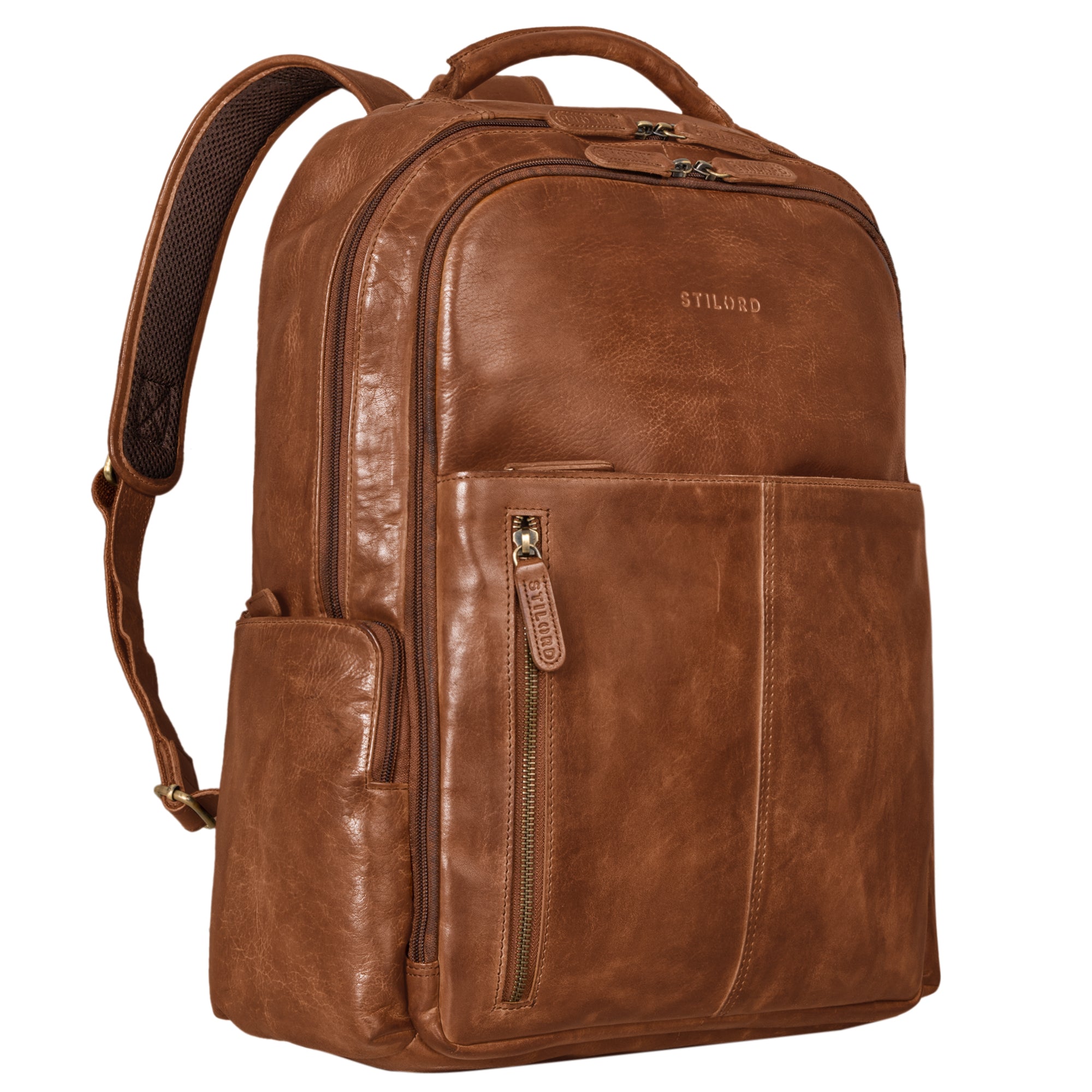 Großer Laptoprucksack 16 Zoll Leder