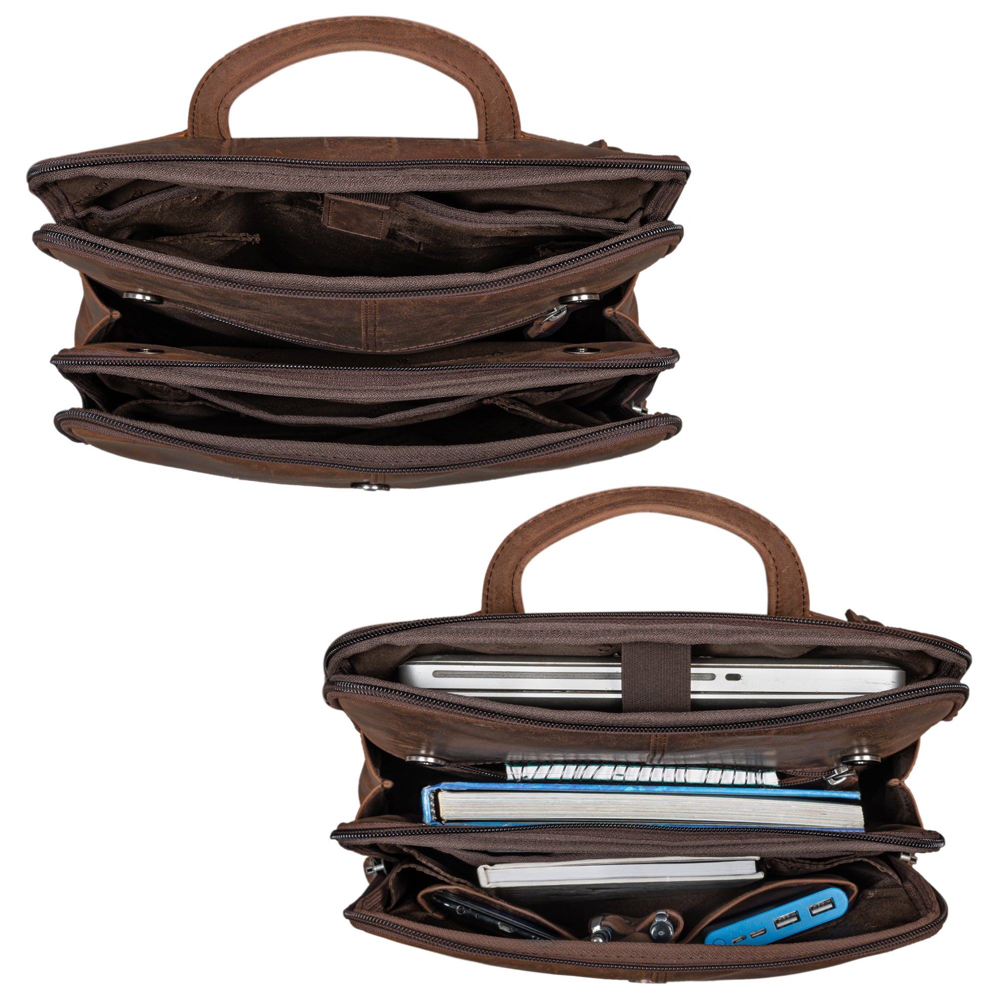 Lederrucksack Damen retro