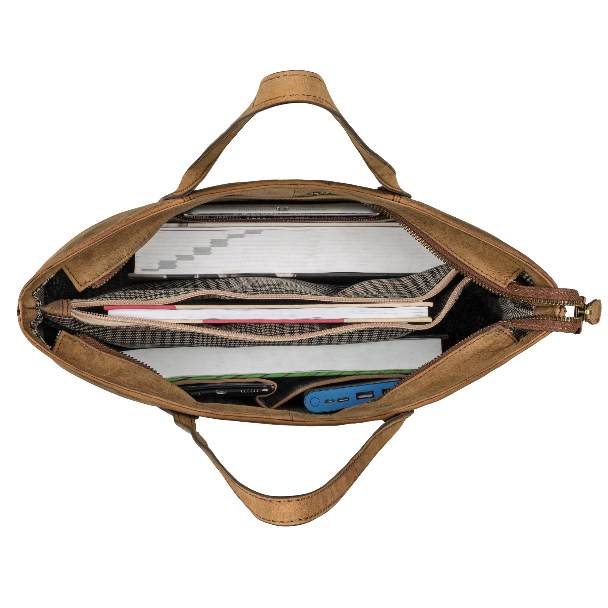 mittelgroße Lederhandtasche für Damen