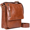 "Finn" Malá Kožená Taška Pre Mužov Vintage Na Rameno Messenger Bag