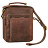 "Nelio" Štýlová malá pánska kožená taška cez rameno s rukoväťou vhodná pre 10,1-palcový tablet a dokumenty DIN A5