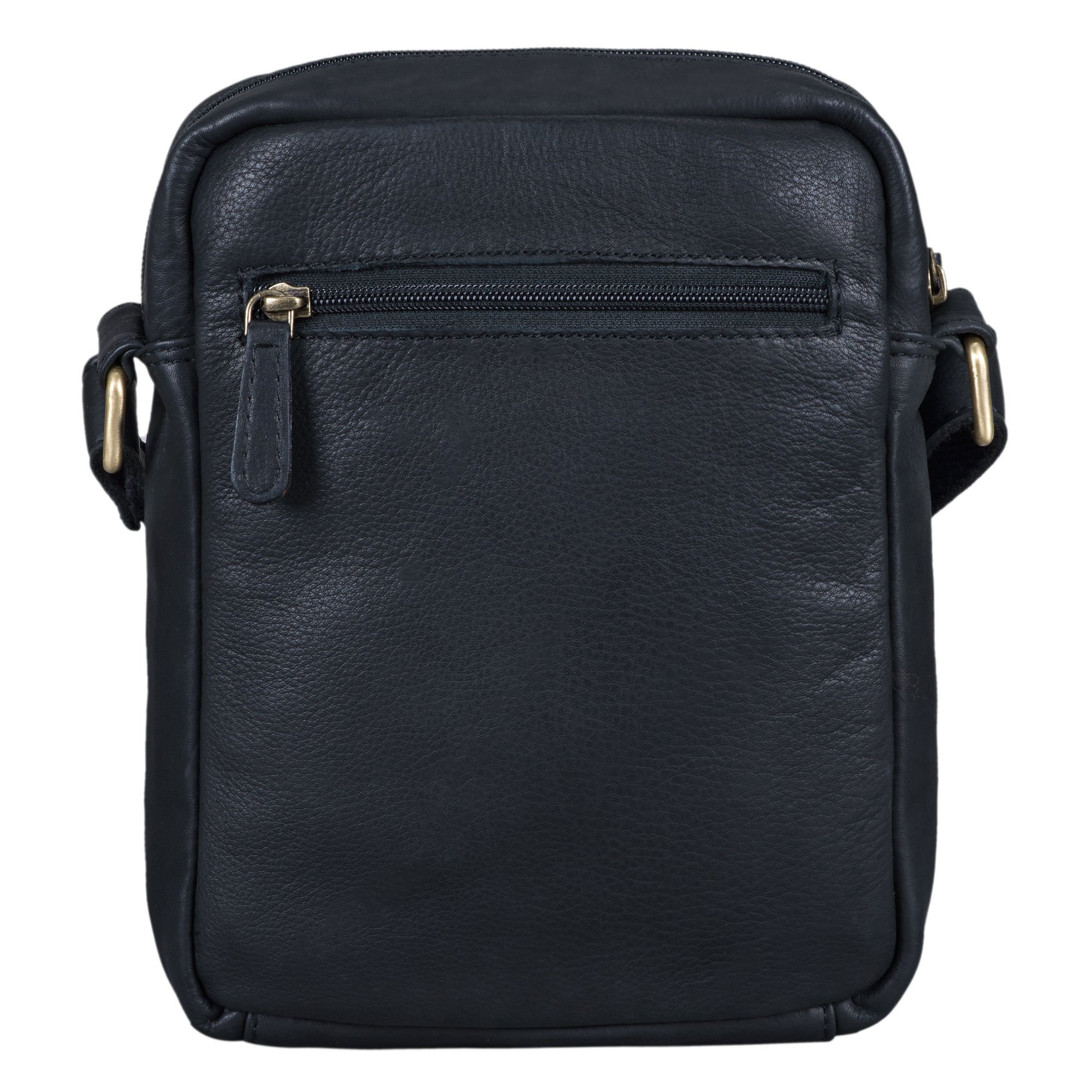 Schwarze Herren Handtasche Leder