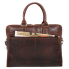 Herrenhandtasche Umhängetasche Leder braun