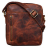 "Kennedy" Malá Taška na Rameno z Pravej Kože Vintage Messenger Taška