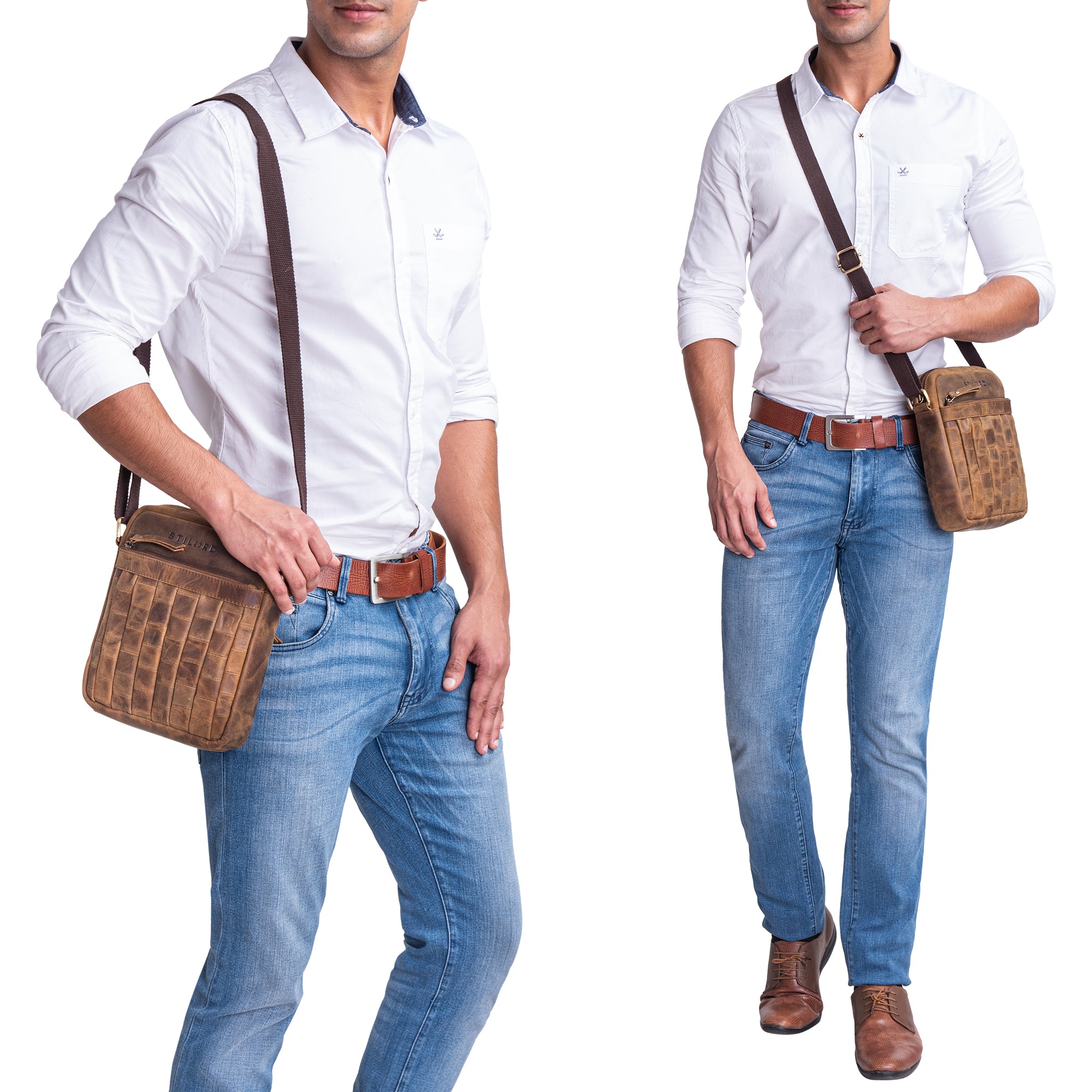 Tasche Leder Klein mit Schultergurt