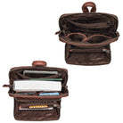 Mini Vintage Rucksack Damen Leder braun
