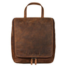 Kulturtasche echtes Leder braun