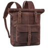 "Herakles" Premium Kožený Rolltop Ruksak 17" na Laptop Veľký Vintage