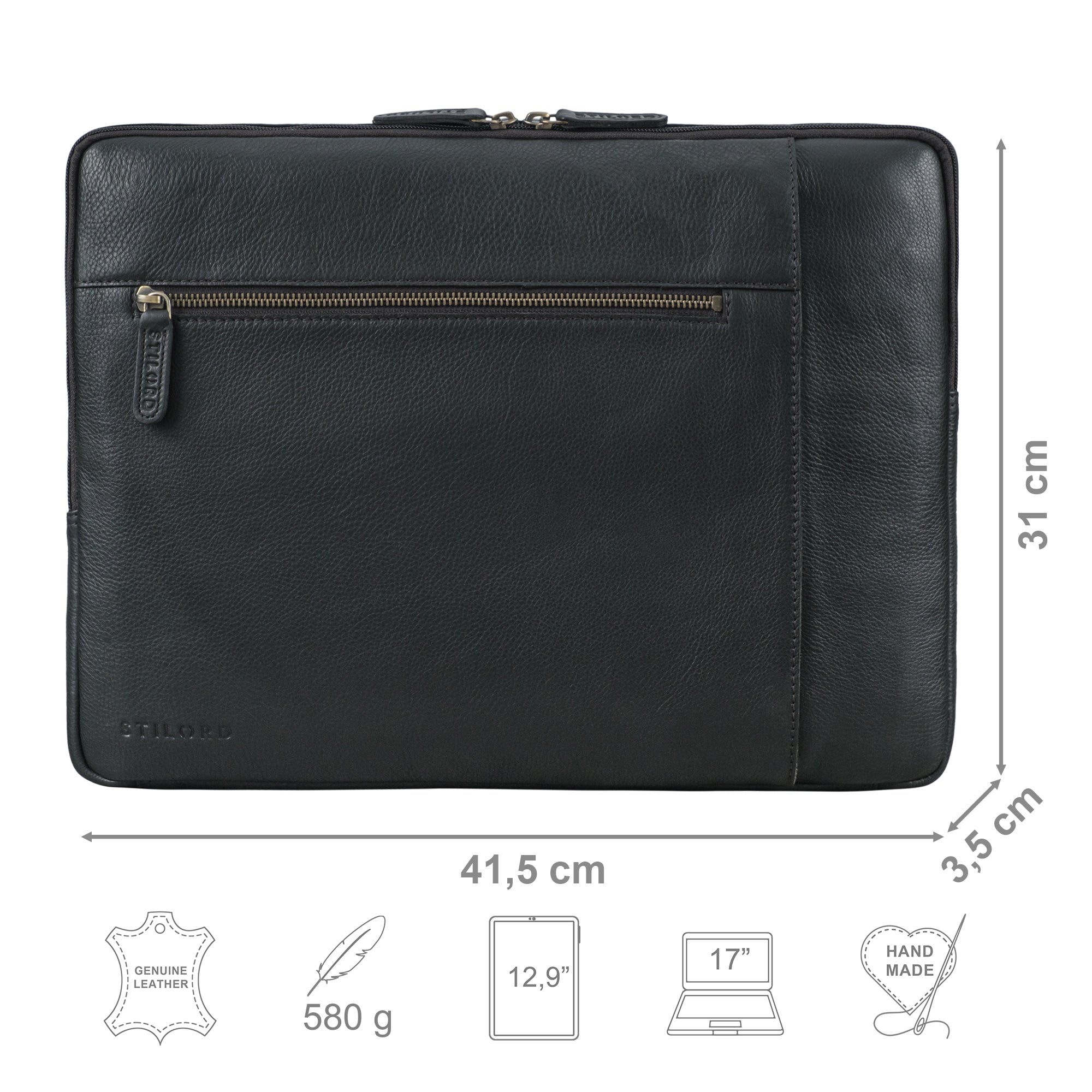 Laptop Cover aus leder 17 Zoll