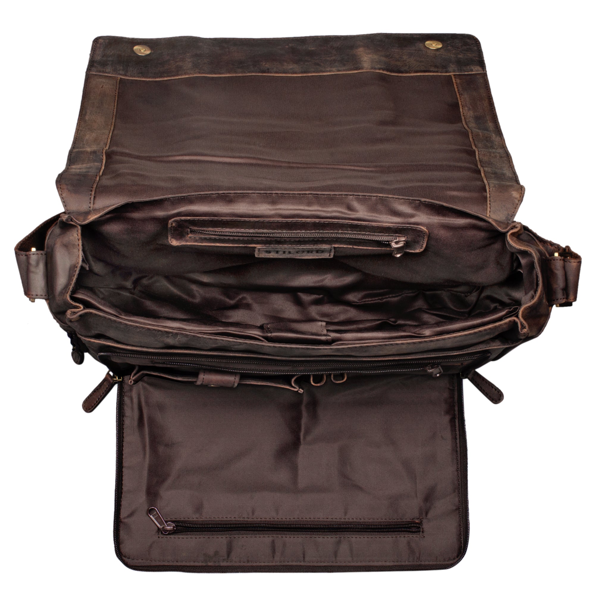 Messenger Tasche Leder dunkel braun