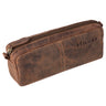 "Spencer" Kožené Etui Vintage S Zips Organizér Na Kozmetiku