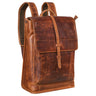 Rucksackhandtasche Leder braun