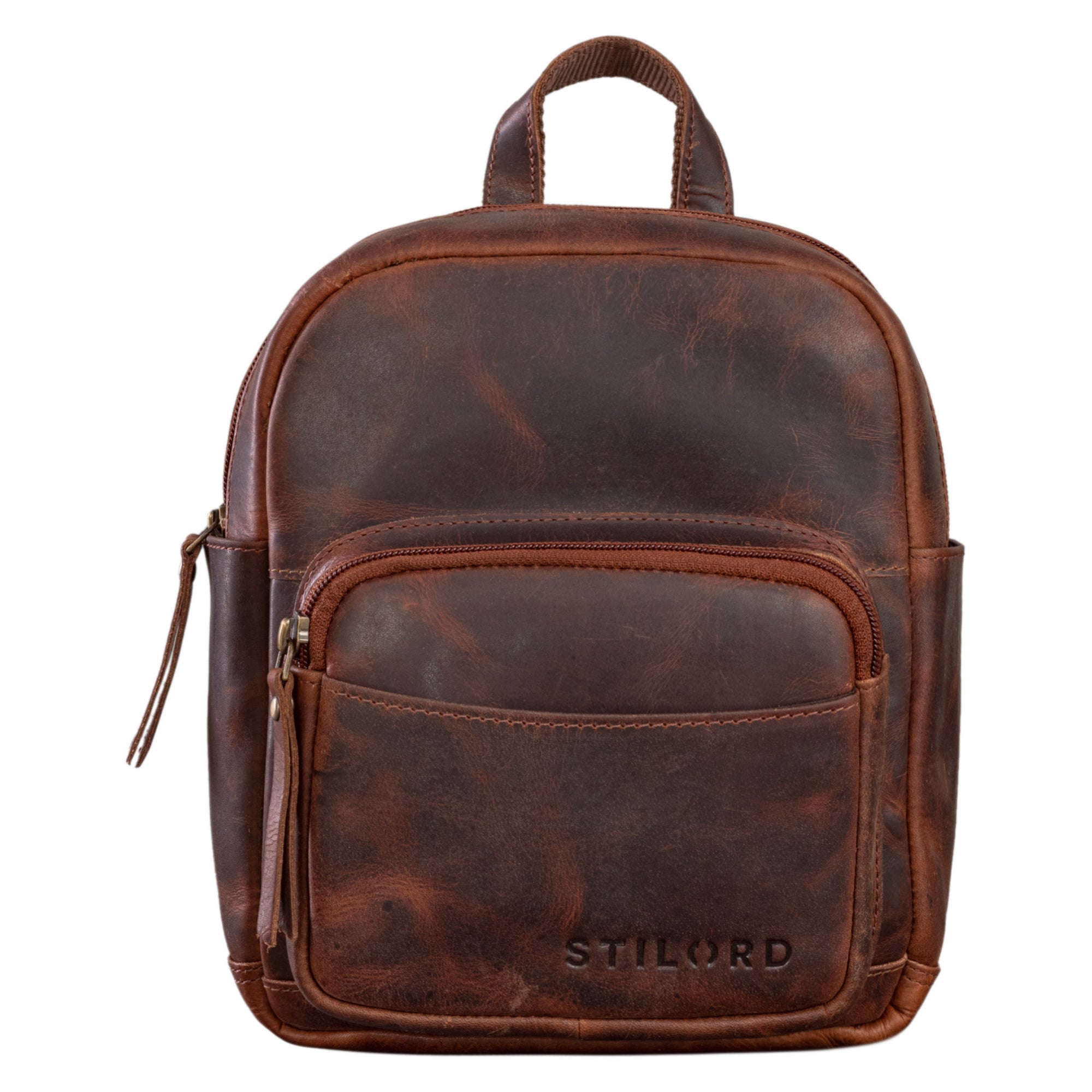 Rucksacktasche Leder braun