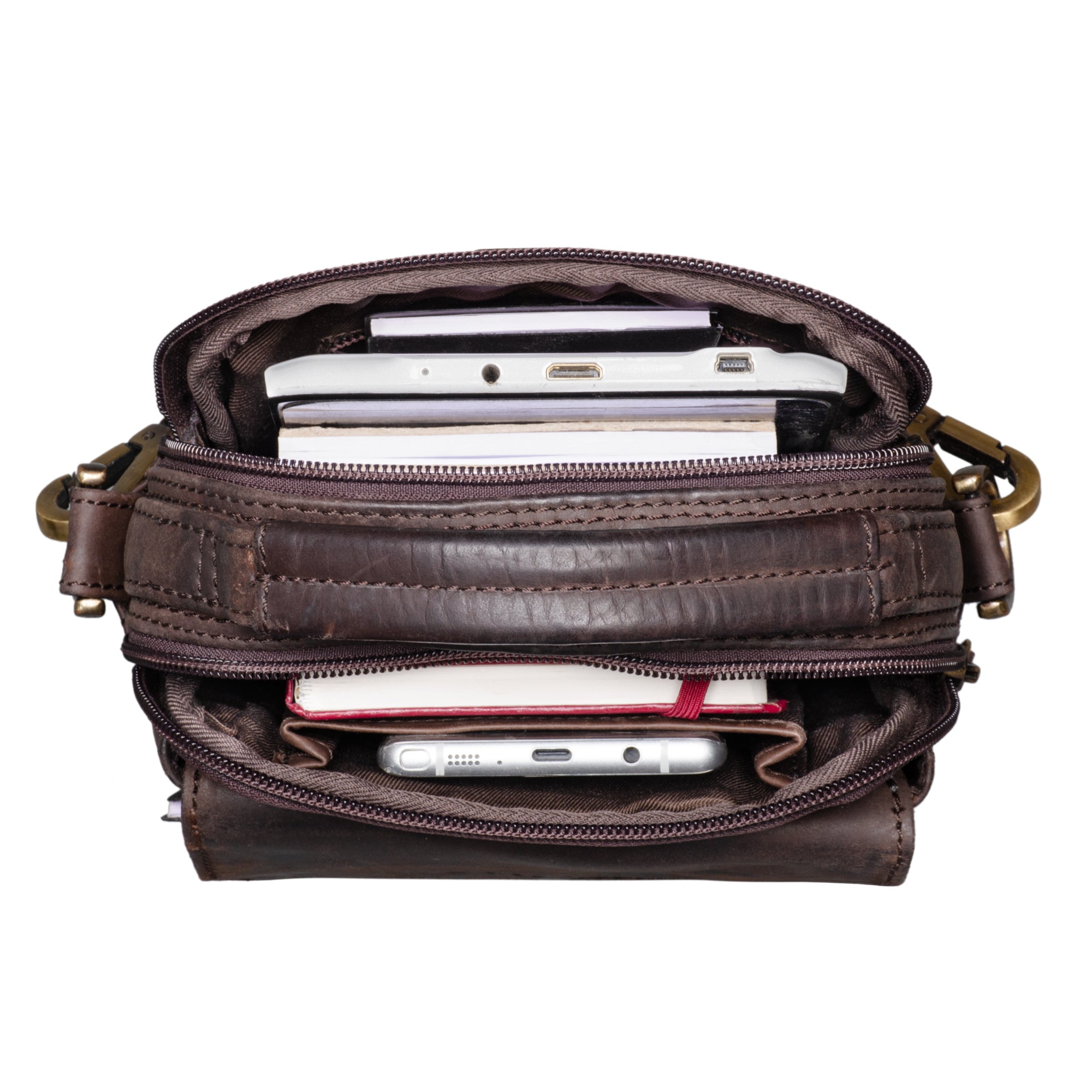 Schultertasche Leder Herren