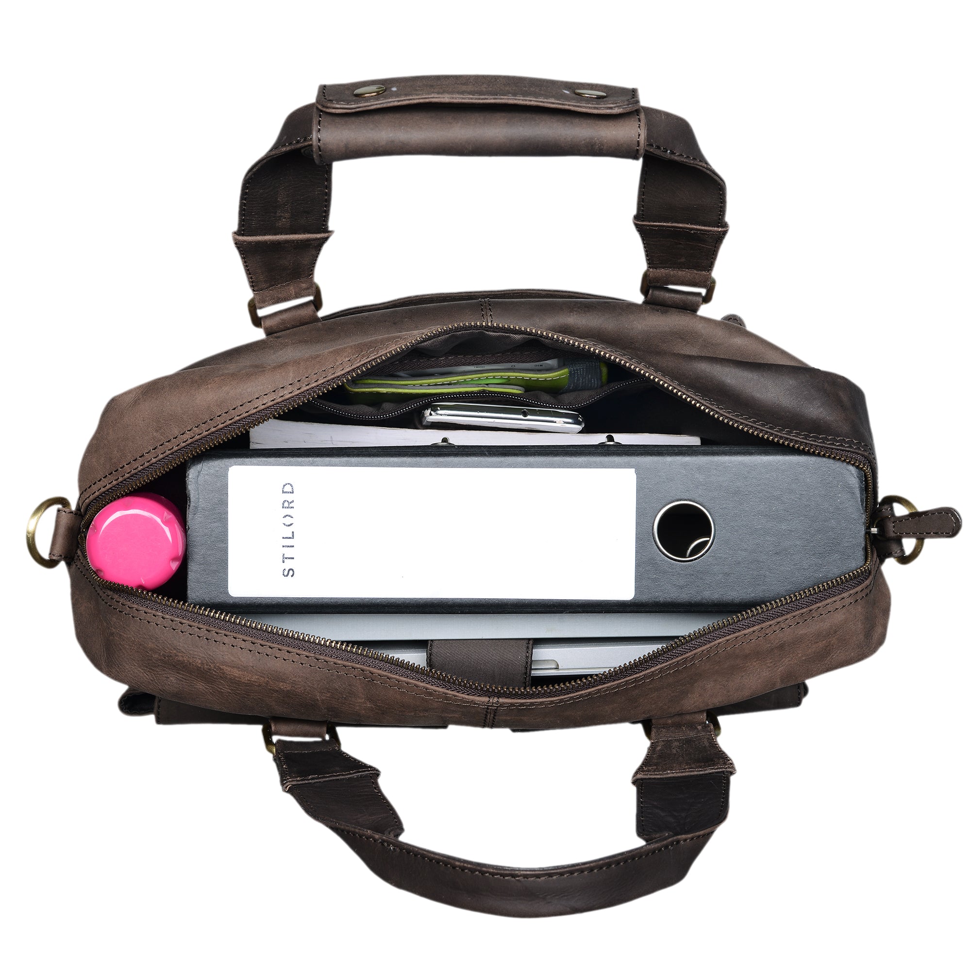 Braune Ledertasche Messenger Bag