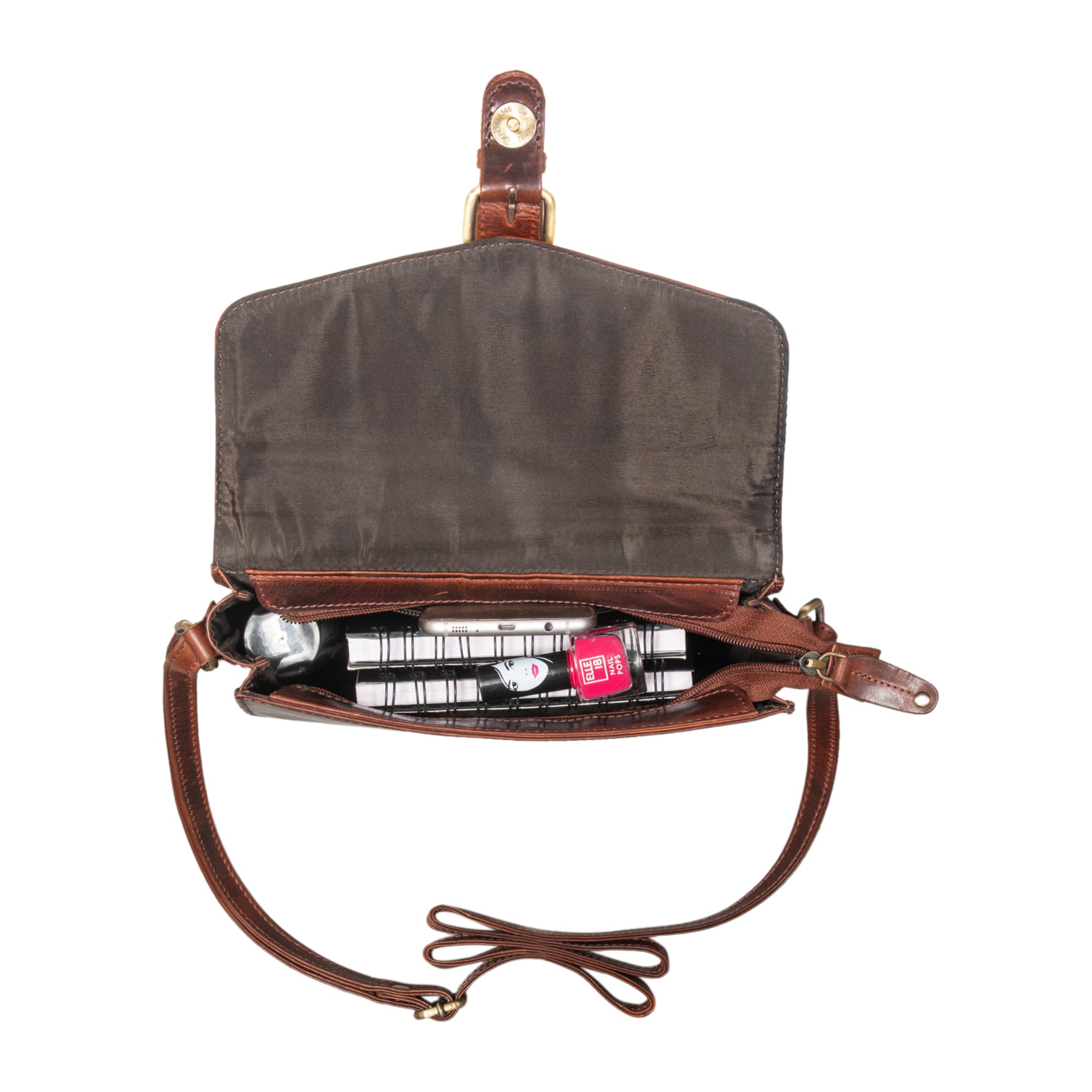 braune leder umhängetasche damen vinatge stylisch party tasche