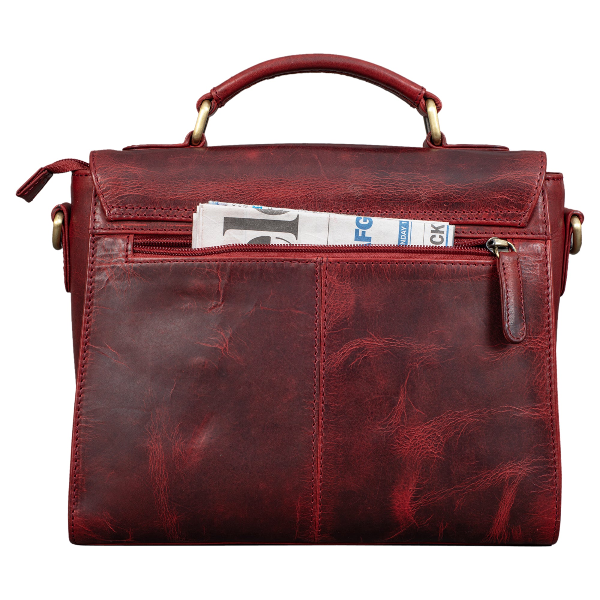 Partytasche Leder rot