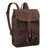 Vintage Rucksack Damen Leder dunkelbraun
