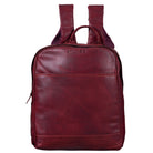 Damen Leder Rucksack Vintage rot