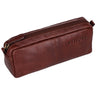 "Spencer" Kožené Etui Vintage S Zips Organizér Na Kozmetiku