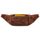 Lederbauchtasche braun