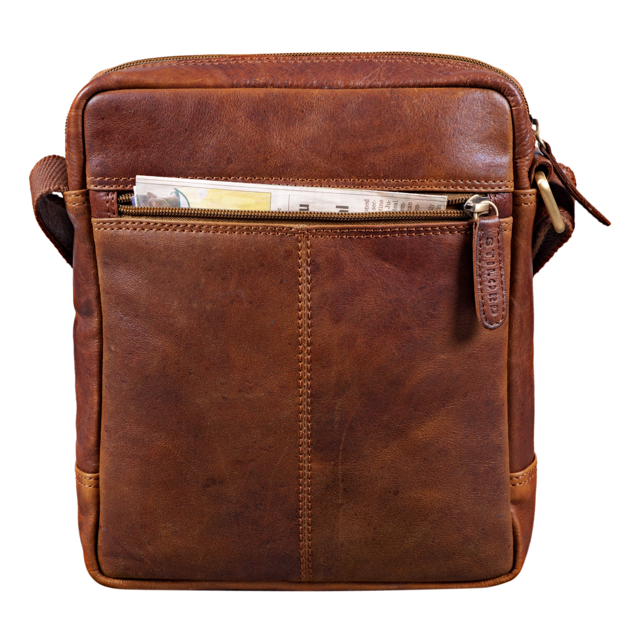 Vintage Umhaengetasche leder klein
