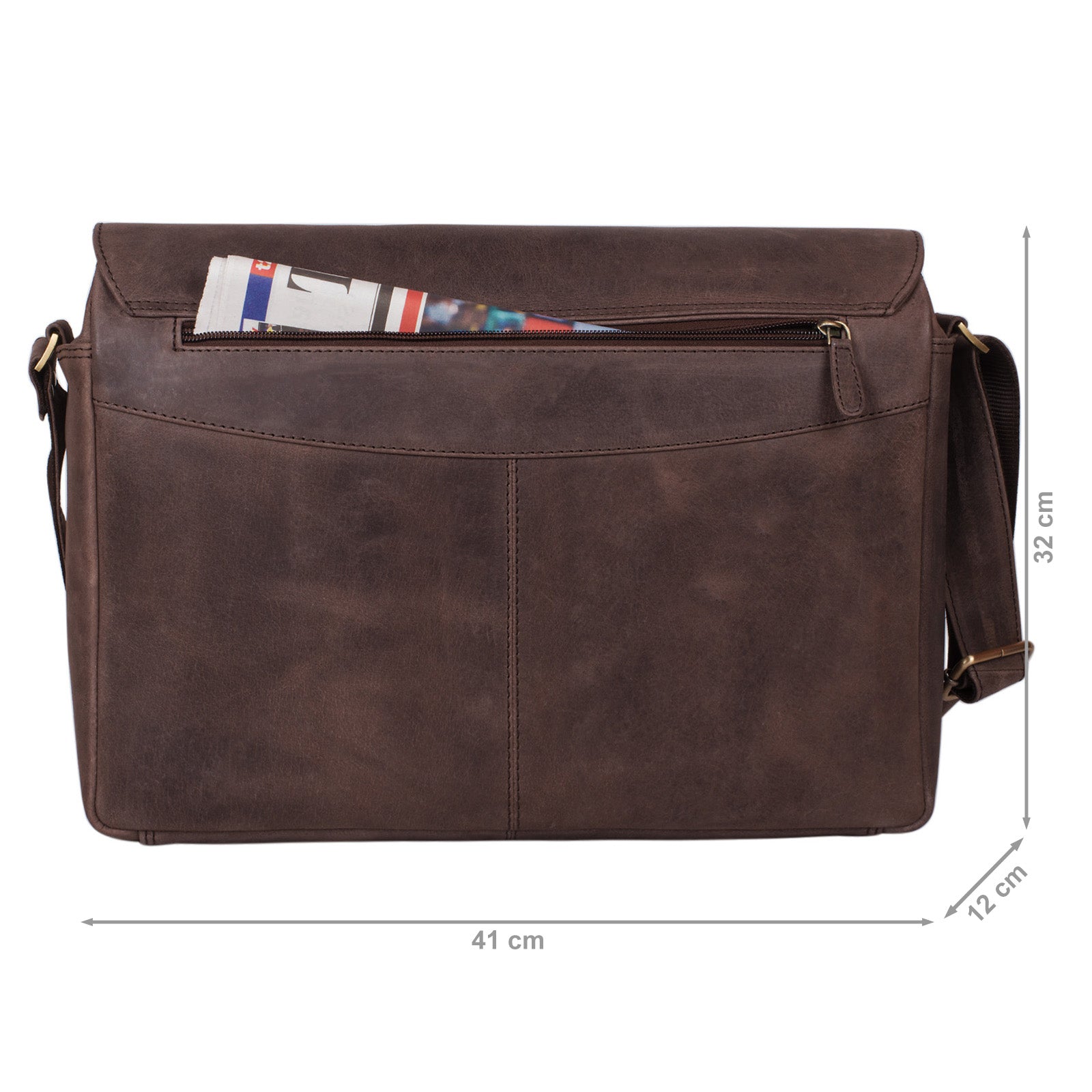 Leder College Bag A4