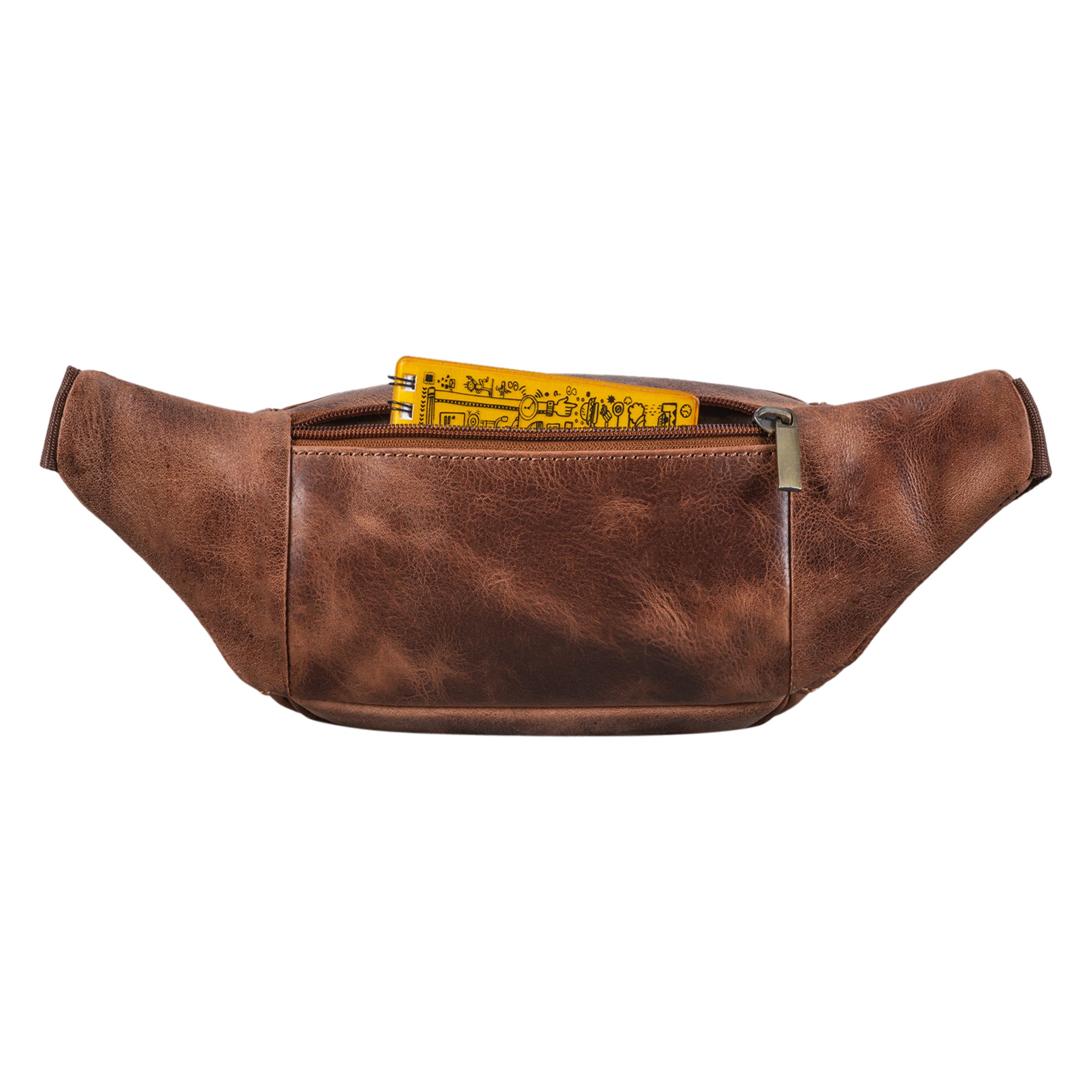 Braune Bauchtasche Festivals aus Leder