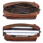 Elegante Gürteltasche Echtleder braun