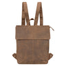 "Charlie" Vintage Kožený Batoh Hnedý Stredne Veľký Daypack pre Pánov