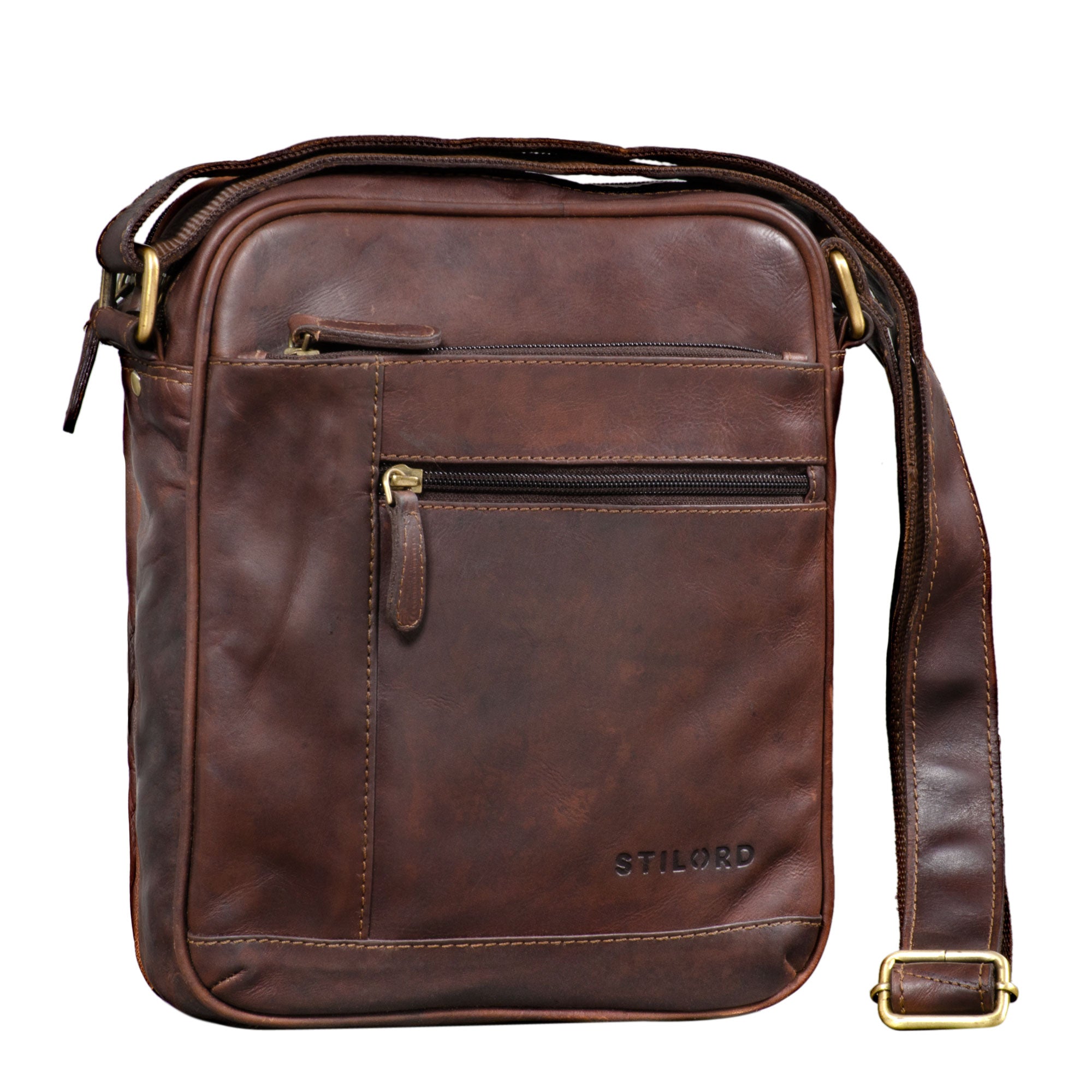 Vintage Cross Body Bag Leder klein