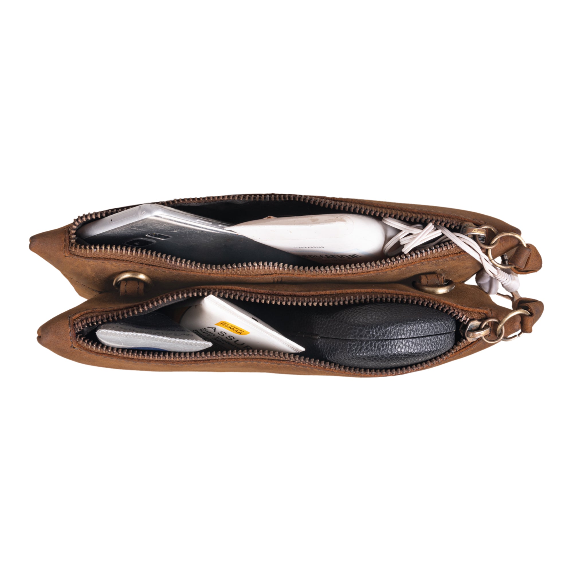 Crossbody Bag Leder braun 