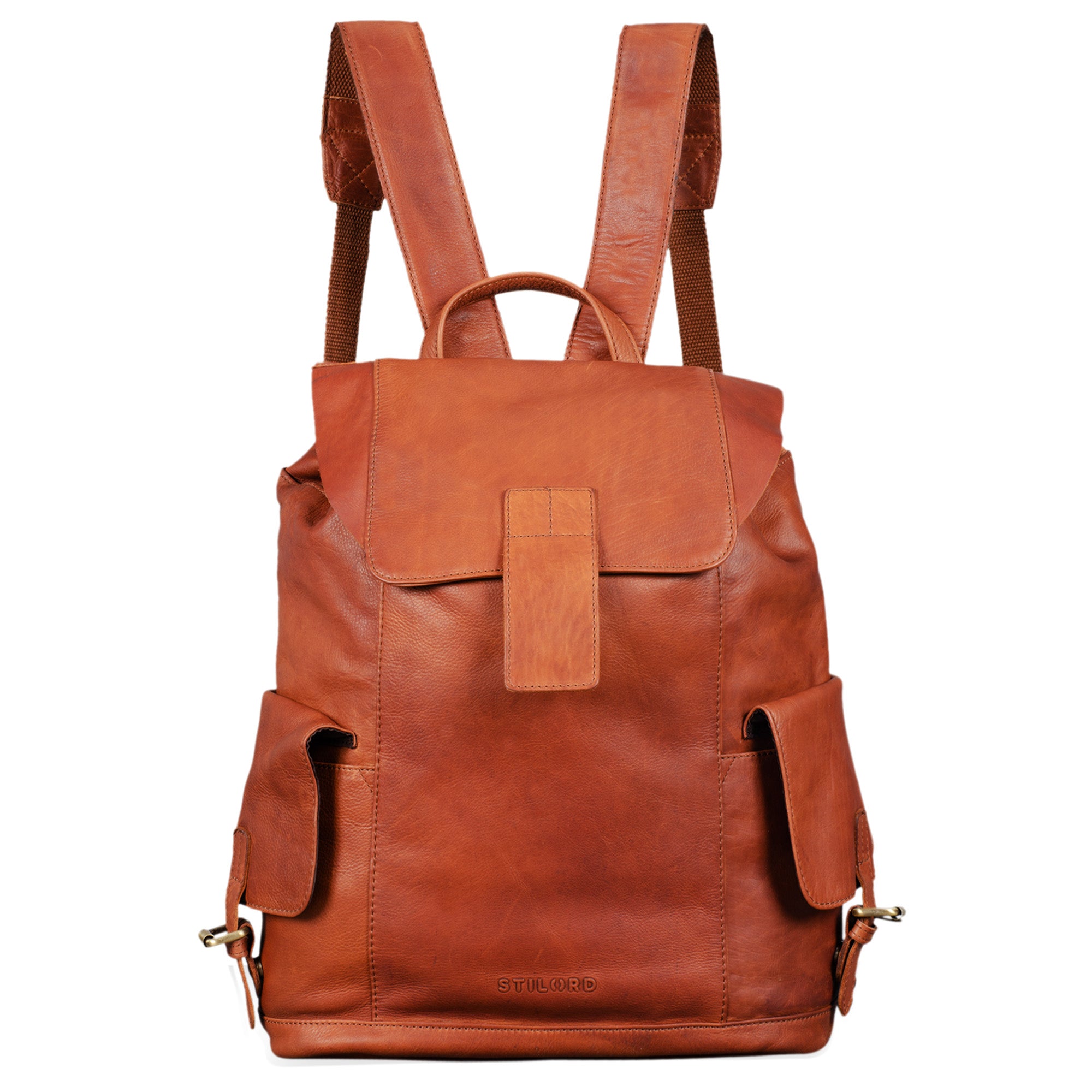 Vintage Rucksack cognac braun
